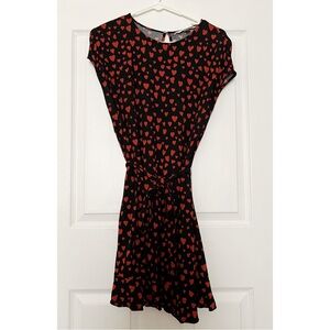 POPSUGAR black and red heart mini dress